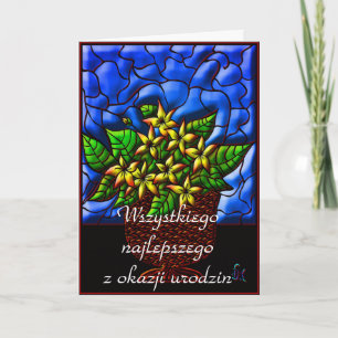 Cartão Feliz aniversário em polonês