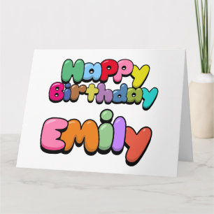 Cartão Feliz aniversário Emily
