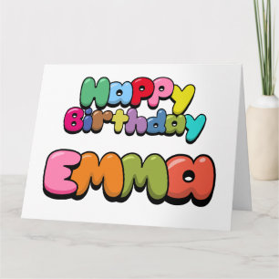 Cartão Feliz aniversário Emma