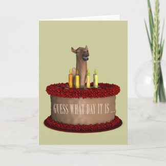 Cartão Feliz Aniversário Engraçado Camel