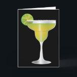 Cartão Feliz aniversario engraçado de Margarita com uma<br><div class="desc">Às vezes a única maneira de segurar aqueles aniversários é com algumas grões de sal - e um margarita!</div>