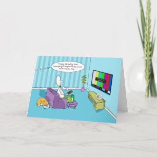 Cartão Feliz Aniversário Engraçado Filho Com Controle Rem