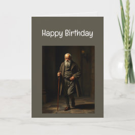 Cartão Feliz aniversário Engraçado Jovem Agora Velho