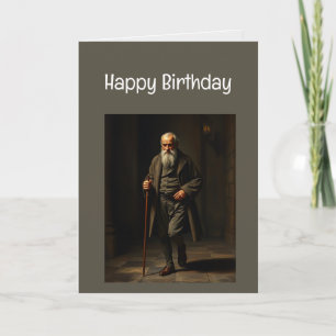 Cartão Feliz aniversário Engraçado Jovem Agora Velho