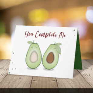 Cartão Feliz Aniversário Engraçado Simples Avocados