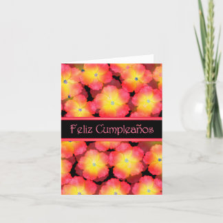 Cartão Feliz Aniversário Espanhol com vazio