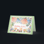 Cartão Feliz Aniversário Especial Flor<br><div class="desc">Parabéns,  Cartão de Vidro de Flor de Aniversário. Um lindo jardim de flores com flores e borboletas. trabalho de arte de aquarela pintada à mão.</div>