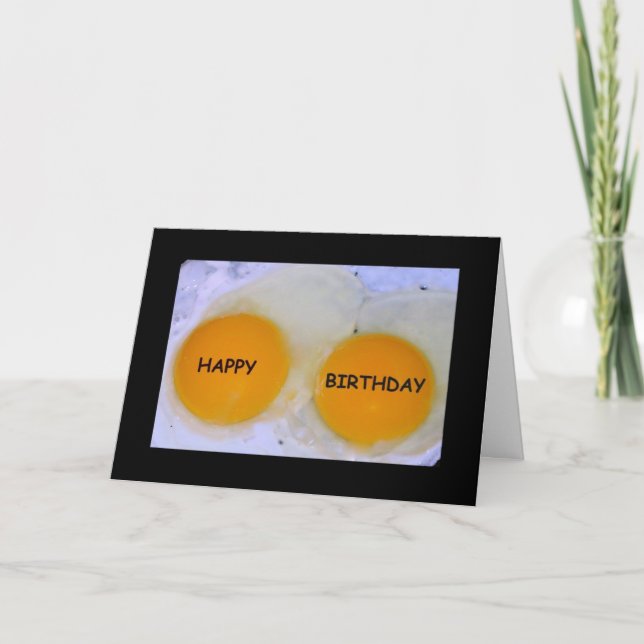 Cartão Feliz Aniversário - Espero que seja o Especial Ovo (Frente)