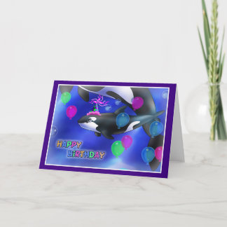 Cartão Feliz Aniversário Estilo de Peixe 010