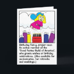 Cartão Feliz Aniversário Fada<br><div class="desc">Um Cartão Saudável De Aniversário. "Fada" Engraçado cartão de aniversário para seu amado, especial alguém! Personalize, excluindo o texto e adicionando seu próprio texto no lado de fora ou dentro deste cartão. Escolha seu estilo de fonte, cor e tamanho favoritos.Tamanho: Padrão, 5" x 7"Obrigado, olá, ou eu te amo, cartões...</div>