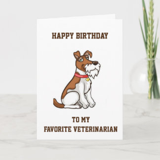 CARTÃO **FELIZ ANIVERSÁRIO** FAVORITO **VETERINÁRIO**