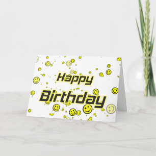 Cartão Feliz Aniversário Feliz, Feliz Aniversário Amarelo