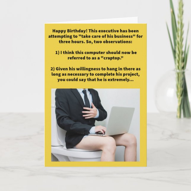 Cartão Feliz Aniversário Feliz, Feliz Pun (Frente)