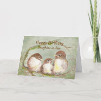 Feliz aniversário Filha de sogro Sparrow Bird Fami