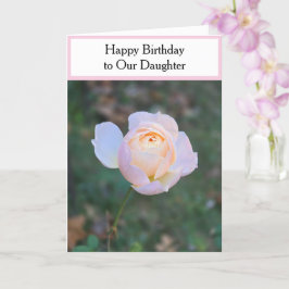 Cartão Feliz Aniversário Filha Pastel Rosa Rosas