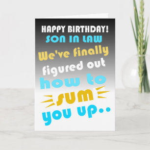 Cartão Feliz aniversário filho da lei