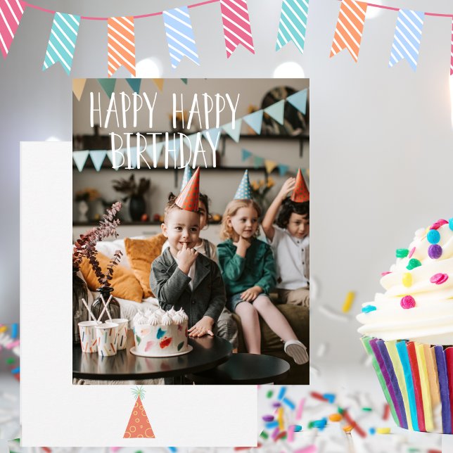 Cartão Feliz Aniversário Flat Card (Criador carregado)