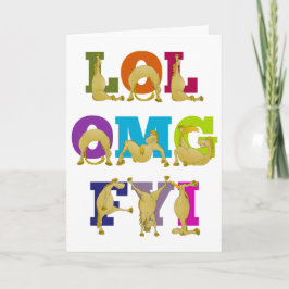 Cartão Feliz aniversário Flexi pony LOL FYI OMG