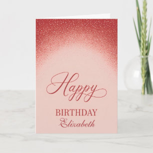 Cartão Feliz Aniversário Floral