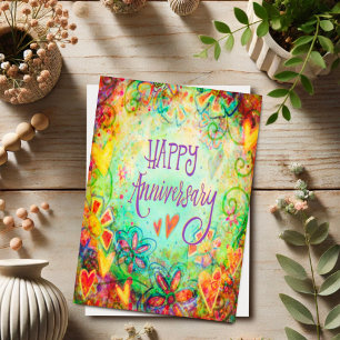 Cartão Feliz Aniversário Floral Caprichoso Bonito 