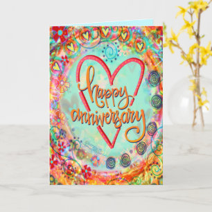 Cartão Feliz Aniversário Floral Caprichoso Fofo 
