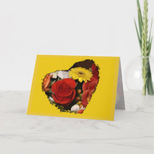 Cartão Feliz Aniversário Forma de Coração Colorida do Buq