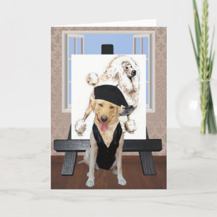 Cartão Feliz aniversário francês personalizável com labor