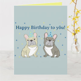 Cartão Feliz aniversário French, bulldog