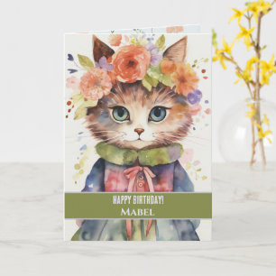 Cartão Feliz Aniversário, Gatinha de Gatinha