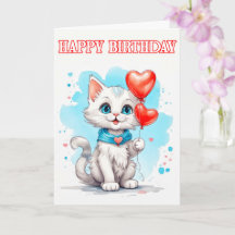 Feliz Aniversário Gatinho Divertido