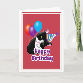 Cartão Feliz Aniversário Gato