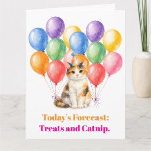 Cartão Feliz Aniversário Gato Calico Pet