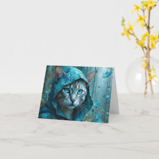 Cartão Feliz Aniversário Gato Renascentista