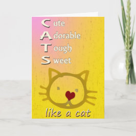 Cartão Feliz Aniversário Gatos