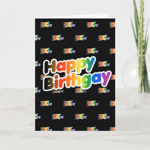 Cartão Feliz Aniversário Gay