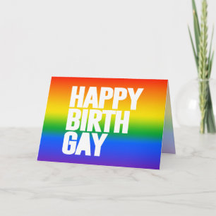 Cartão Feliz Aniversário Gay