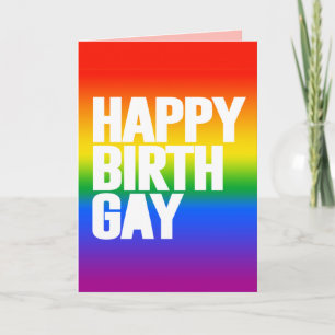 Cartão Feliz Aniversário Gay