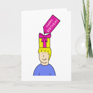 Cartão Feliz Aniversário Hairstylist Cartoon Hair