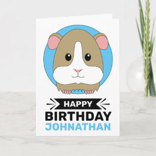 Cartão Feliz Aniversário, Hamster Personalizado