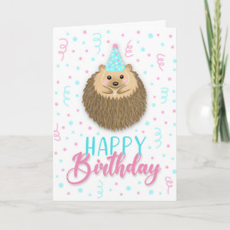 Cartão Feliz Aniversário Hedgie