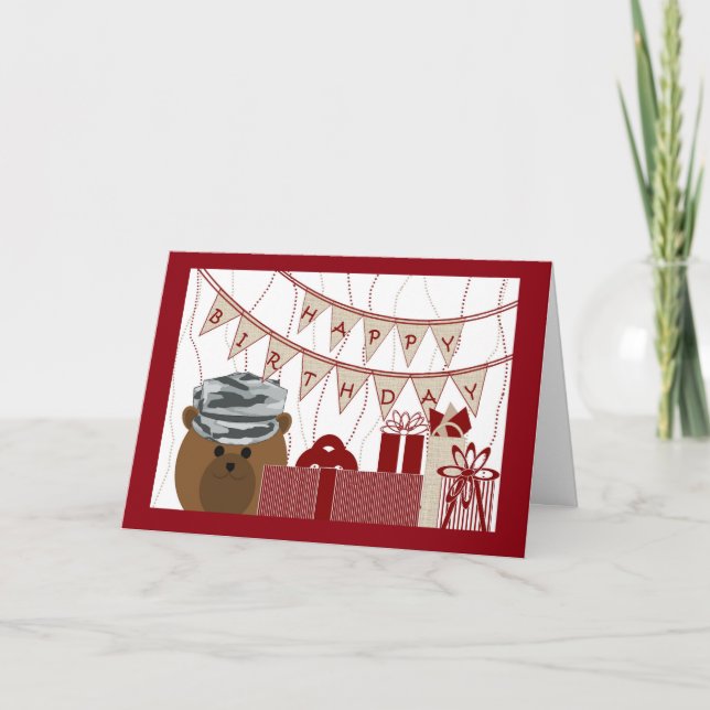 Cartão Feliz Aniversário, Herói da Força Aérea Ativa! (Frente)