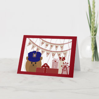 Cartão Feliz aniversario, herói da guarda costeira!