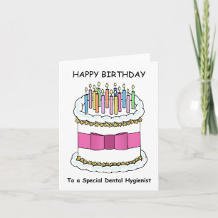 Cartão Feliz Aniversário Higienista Dental