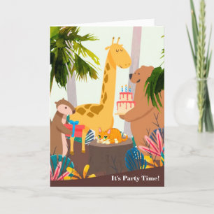 Cartão Feliz Aniversário Hora da Festa