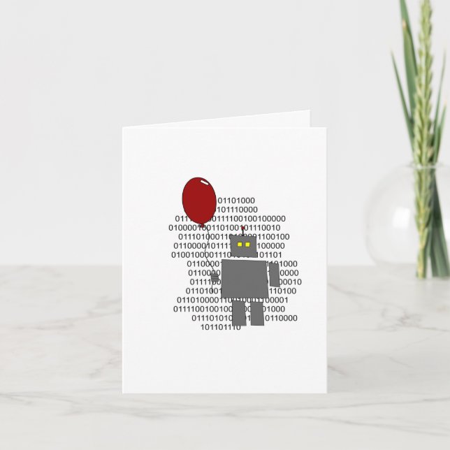 Cartão Feliz aniversário humano (Frente)