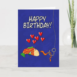 Cartão Feliz Aniversário Humorístico Peixe e Isca