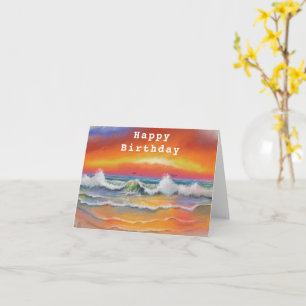 Cartão Feliz Aniversário - Incandescendência - Aquarela
