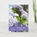 Cartão Feliz Aniversário Irmã Hydrangea Flowers<br><div class="desc">Uma bela imagem de flores roxas de Hydrangea florescentes num cartão de aniversário para uma irmã especial,  foi livre para editar o texto e adaptá-lo para qualquer membro da família</div>