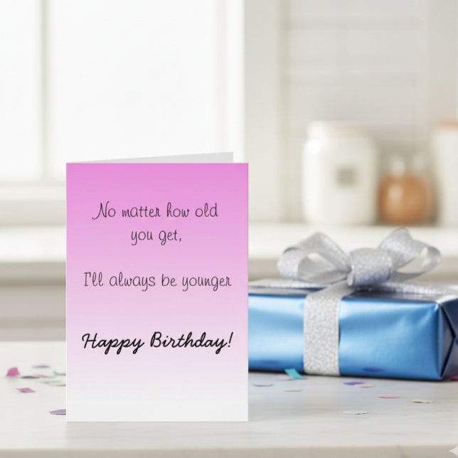 Cartão Feliz Aniversário Irmã Irmã Mais Velha Humor Engra (Criador carregado)