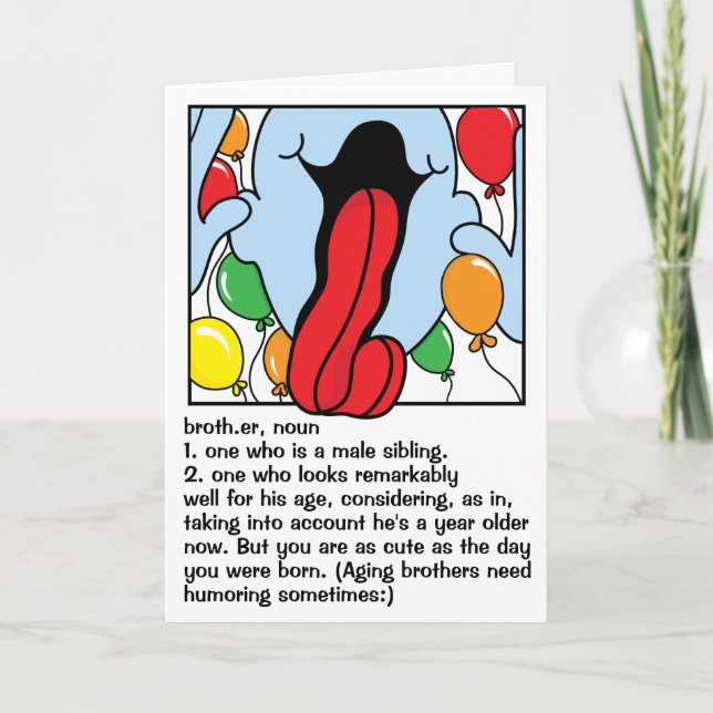 Cartão Feliz aniversário, irmão (Frente)